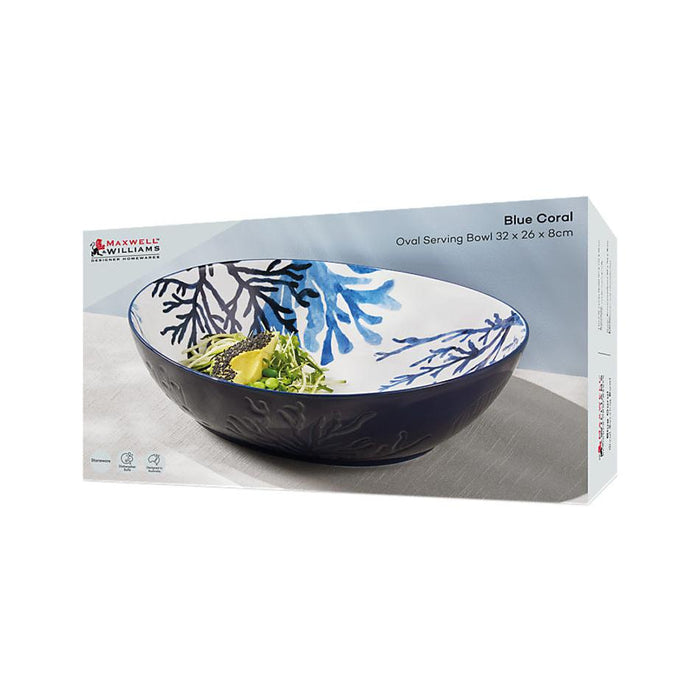 Maxwell & Williams Blue Coral Oval Serving Bowl Gift Boxed DR0581_2