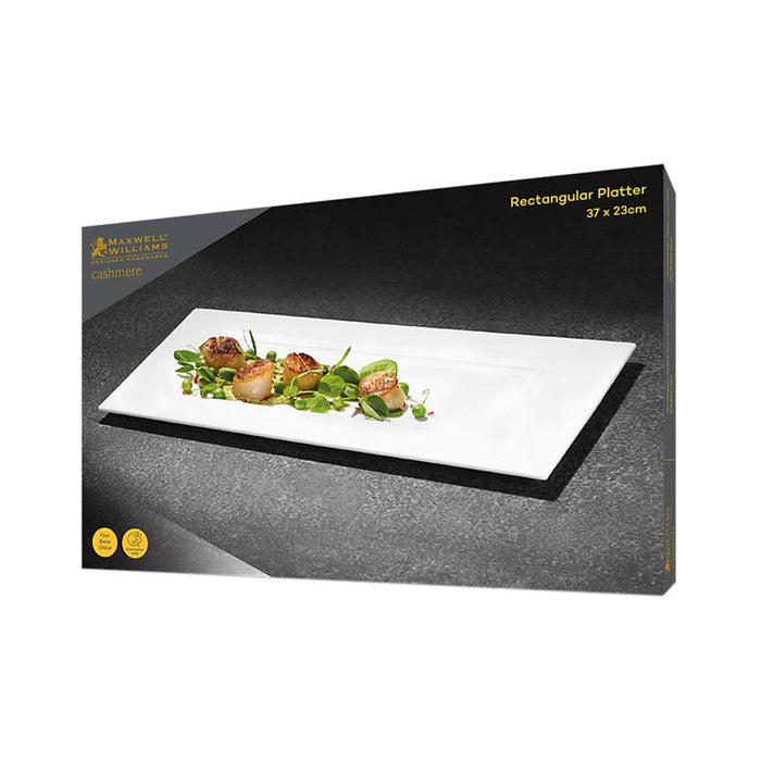 Maxwell & Williams Cashmere Rectangular Platter Gift Boxed White 37x23cm RF0002_3