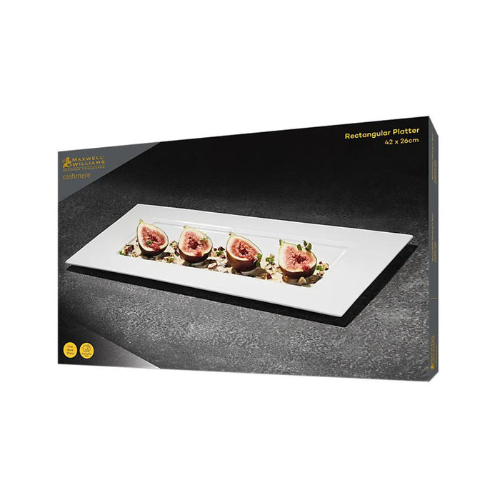 Maxwell & Williams Cashmere Rectangular Platter Gift Boxed White 42x26cm RF0003_3
