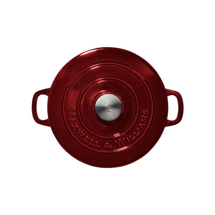 Maxwell & Williams Cast Iron Round Casserole / 3.3L Gift Boxed Merlot 24cm SE0034_3