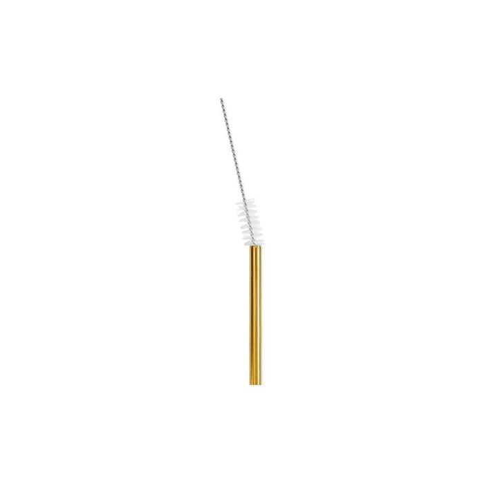 Maxwell & Williams Cocktail & Co Reusable Cocktail Straw With Brush Set of 4 Gold LU0174_2