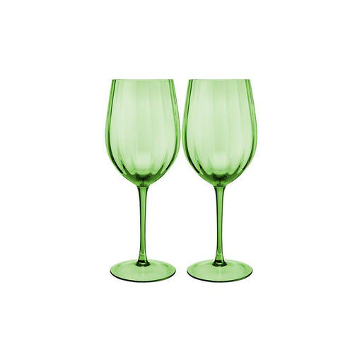 Maxwell & Williams Wicked Pink Ribbed Wine Glass Set of 2_1