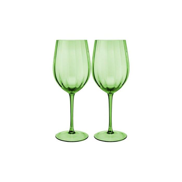Maxwell & Williams Wicked Pink Ribbed Wine Glass Set of 2_1
