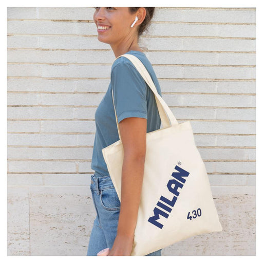 Milan 1918 Series Beige Tote Bag 12.6L Capacity 1000543_2