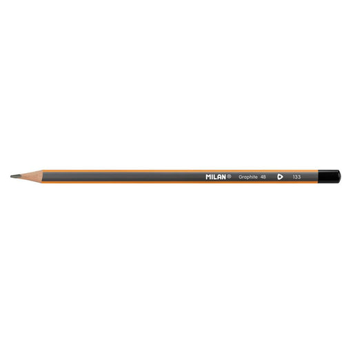 Milan 4B Graphite Pencils Pack of 12 - Ergonomic Design_2