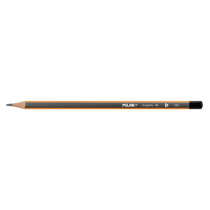 Milan 4B Graphite Pencils Pack of 12 - Ergonomic Design_2