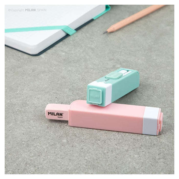 Milan Anti-Bacterial Eraser & Sharpener Turquoise 214391_3