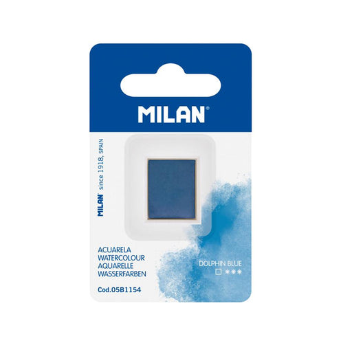 Milan Dolphin Blue Watercolour Half Pan Refill 1000349_1