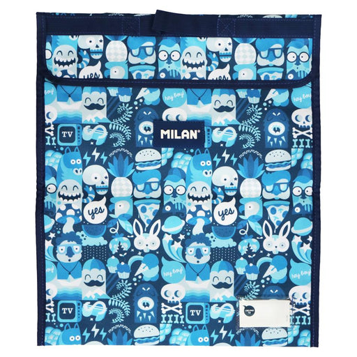 Milan Extra Large Homework Bag 370x450mm School Days Blue_1