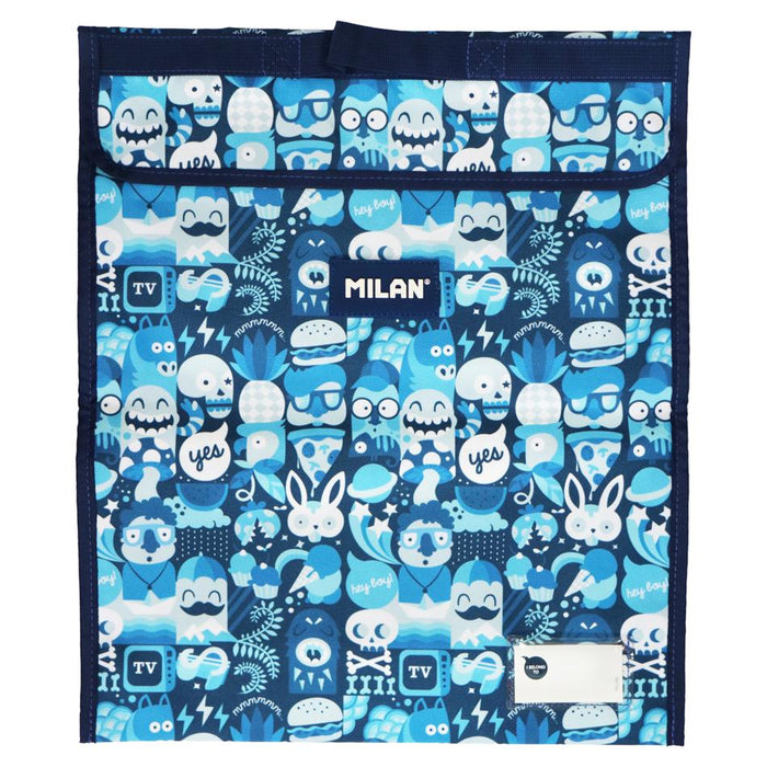 Milan Extra Large Homework Bag 370x450mm School Days Blue_1