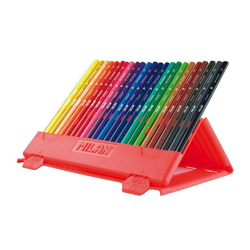 Milan Flexibox Coloured Pencils Triangular Pack 24 Assorted Colours 214236_2