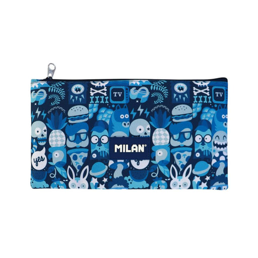 Milan School Pencil Case 340x170mm Blue 1002196_1