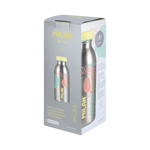 Milan Stainless Steel Isothermal Bottle 350ml Silver Series Yellow 1000538_2