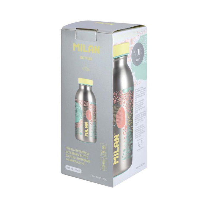 Milan Stainless Steel Isothermal Bottle 350ml Silver Series Yellow 1000538_2