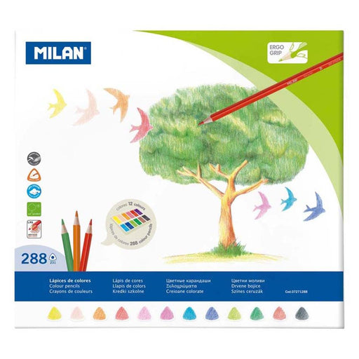 Milan Triangular Coloured Pencils Box 288 Assorted Colors_1