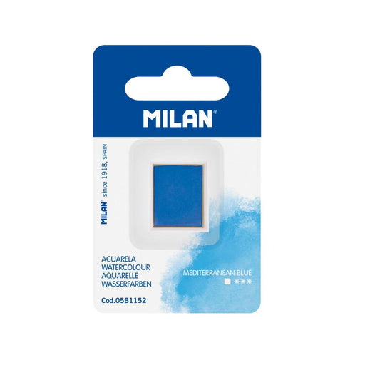 Milan Watercolour Half Pan Refill Mediterranean Blue 1000350_1