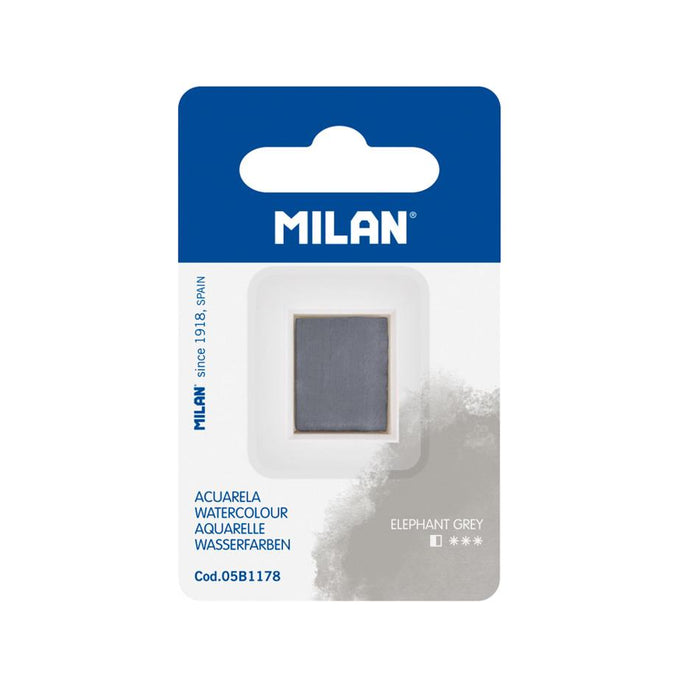 Milan Watercolour Half Pan Refill - Elephant Grey 1000356_1