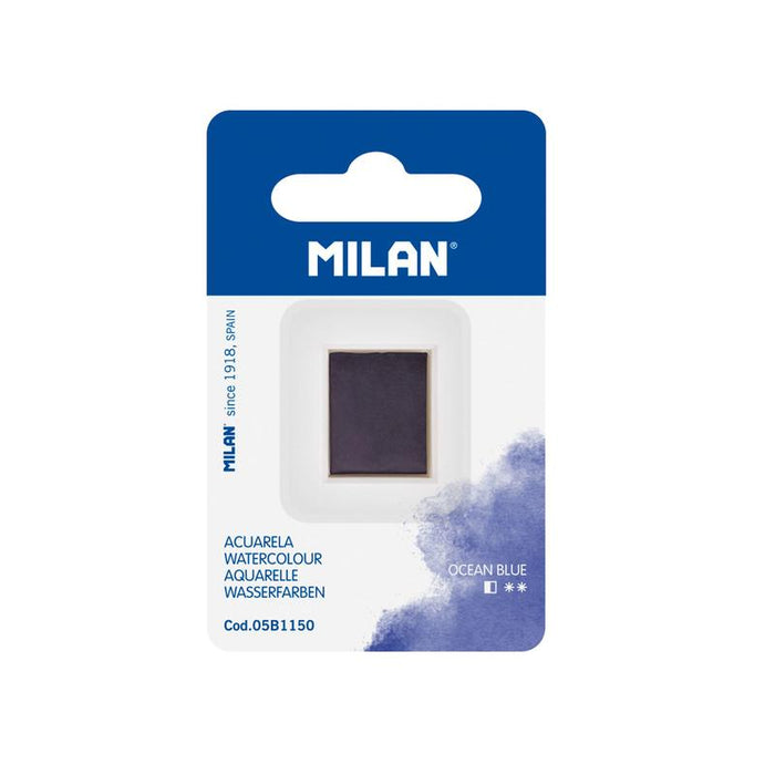 Milan Watercolour Paint Half Pan Refill Ocean Blue 1000347_1