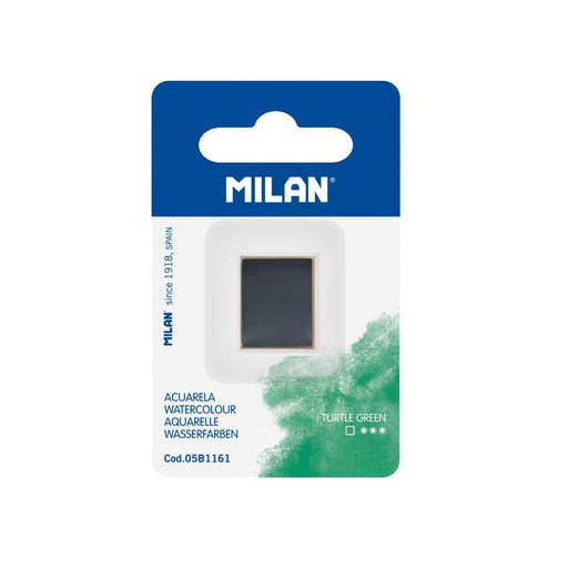 Milan Watercolour Paint Half Pan Refill Turtle Green 1000353_1
