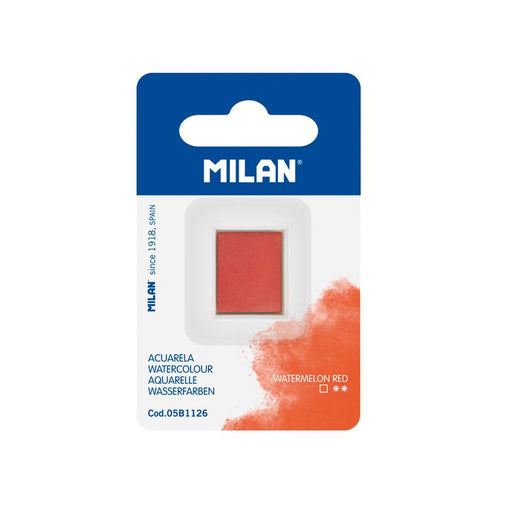 Milan Watercolour Paint Half Pan Refill Watermelon Red 1000342_1