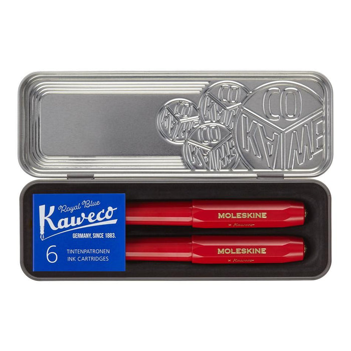 Moleskine Kaweco Red Ballpoint & Fountain Pen Set_2