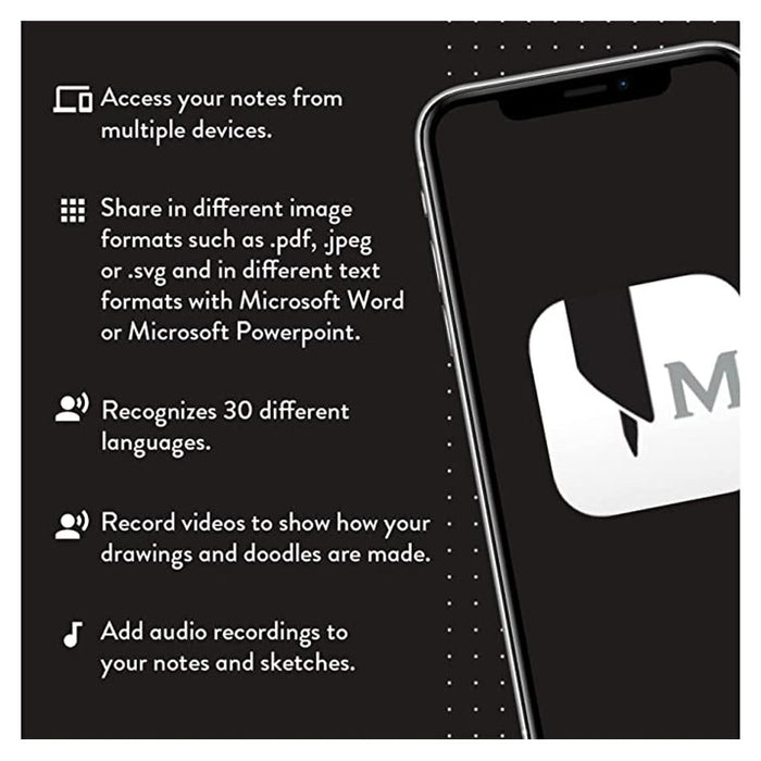 Moleskine Smart Pen 3 & Notebook Set - Large Black MSWSPEN3_4