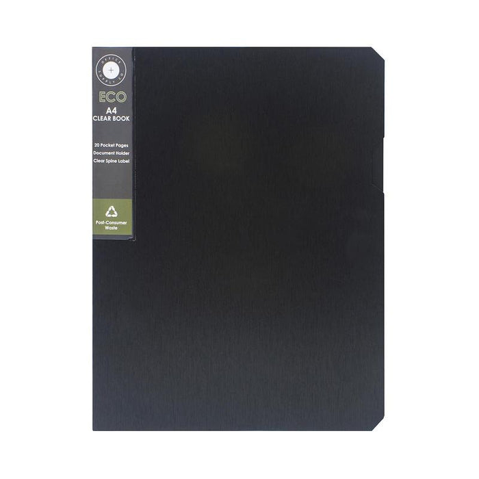 OSC Eco Display Book A4 20 Pocket Black RECA4-20BK_1