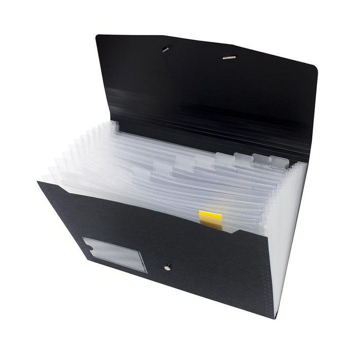 OSC Eco Expanding File A4 12 Pocket Black RECA4-12BK_2