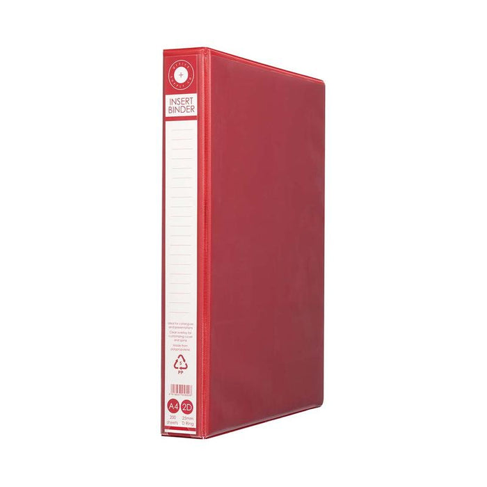 OSC Insert Binder A4 2D 25mm Red RB2D25RD_1