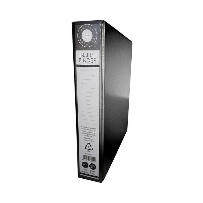 OSC Insert Binder A4 3D 38mm Black RB3D38BK_1