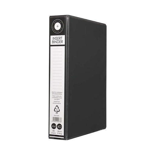 OSC Insert Binder A4 4D 38mm Black RB4D38BK_1
