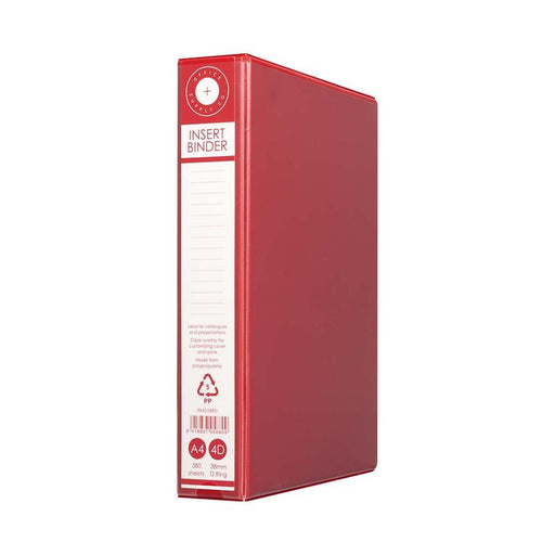 OSC Insert Binder A4 4D 38mm Red RB4D38RD_1