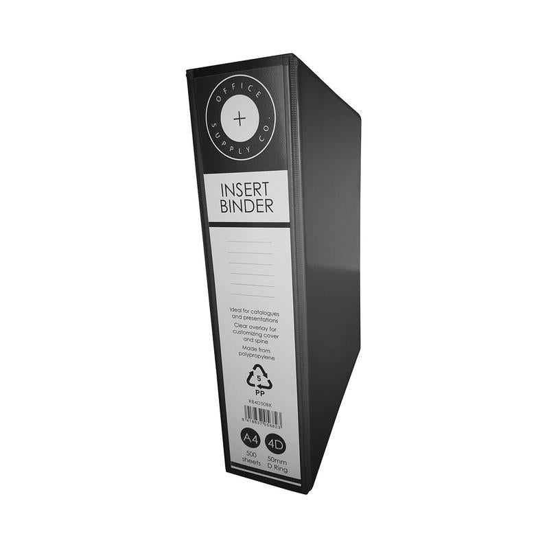 Insert Binder A4 4D 50mm - OSC Black RB4D50BK — Marston Moor
