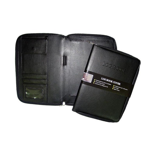 OSC Leather Look Log Book Cover Black LBC2007_1