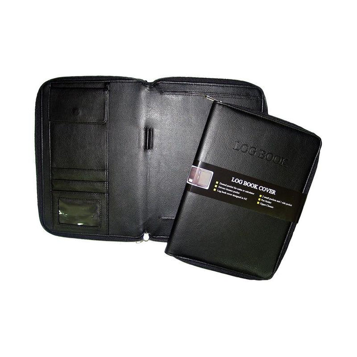 OSC Leather Look Log Book Cover Black LBC2007_1