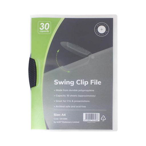 OSC Report Cover Swing Clip A4 Black SW30BK_1