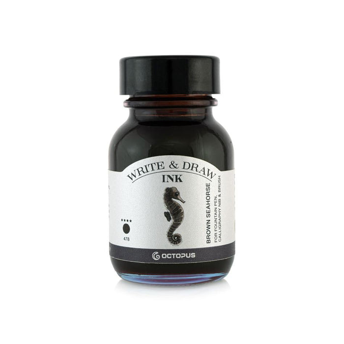 Octopus 50ml Brown Seahorse Write & Draw Ink OCTOWD478_1