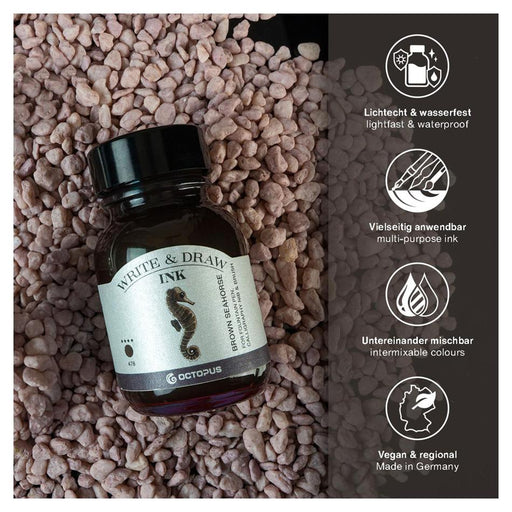 Octopus 50ml Brown Seahorse Write & Draw Ink OCTOWD478_2