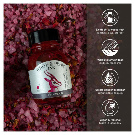 Octopus 50ml Pink Gazelle Write & Draw Ink OCTOWD396_2