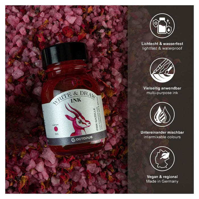 Octopus 50ml Pink Gazelle Write & Draw Ink OCTOWD396_2