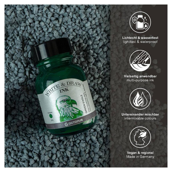 Octopus 50ml Write & Draw Ink 374 Green Eagle_2