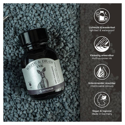Octopus 50ml Write & Draw Ink Grey Kangaroo OCTOWD289_2