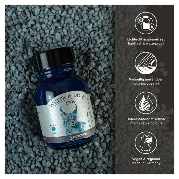 Octopus 50ml Write & Draw Ink - Blue Lynx OCTOWD456_2