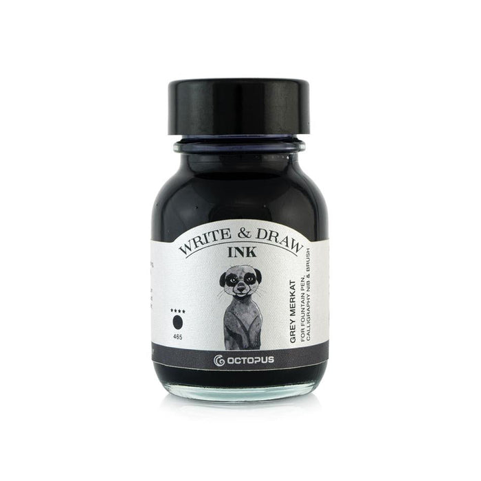 Octopus 50ml Write & Draw Ink - Grey Merkat 465_1