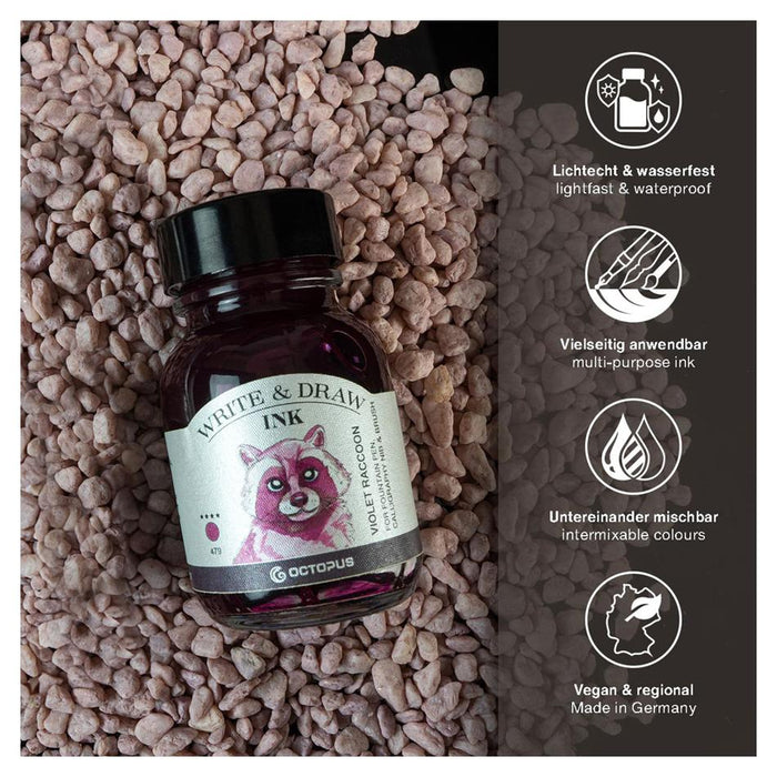 Octopus 50ml Write & Draw Ink - Violet Raccoon OCTOWD479_2