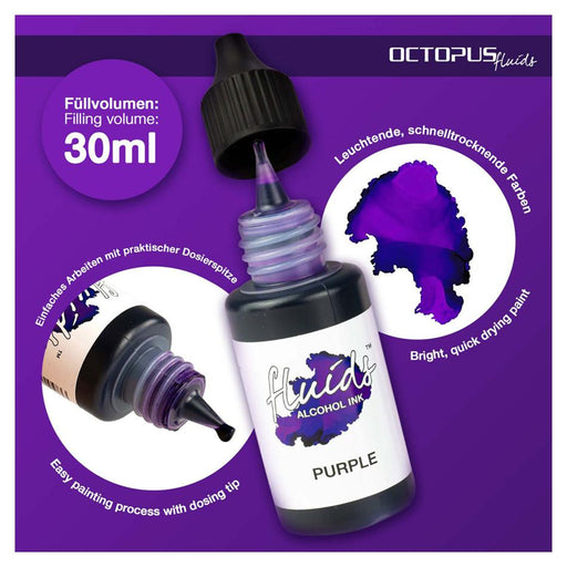 Octopus Alcohol Ink 30ml - Purple Violet OCTOAIVT025_2