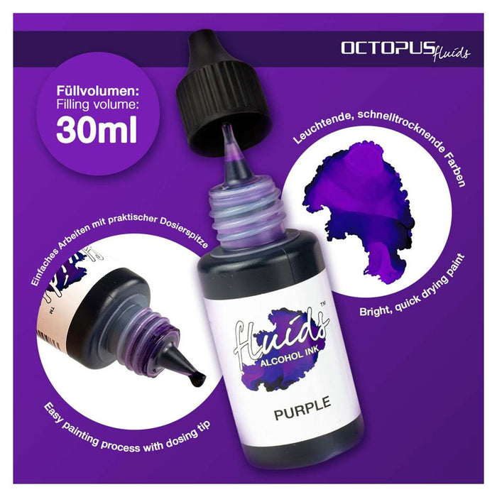 Octopus Alcohol Ink 30ml - Purple Violet OCTOAIVT025_2
