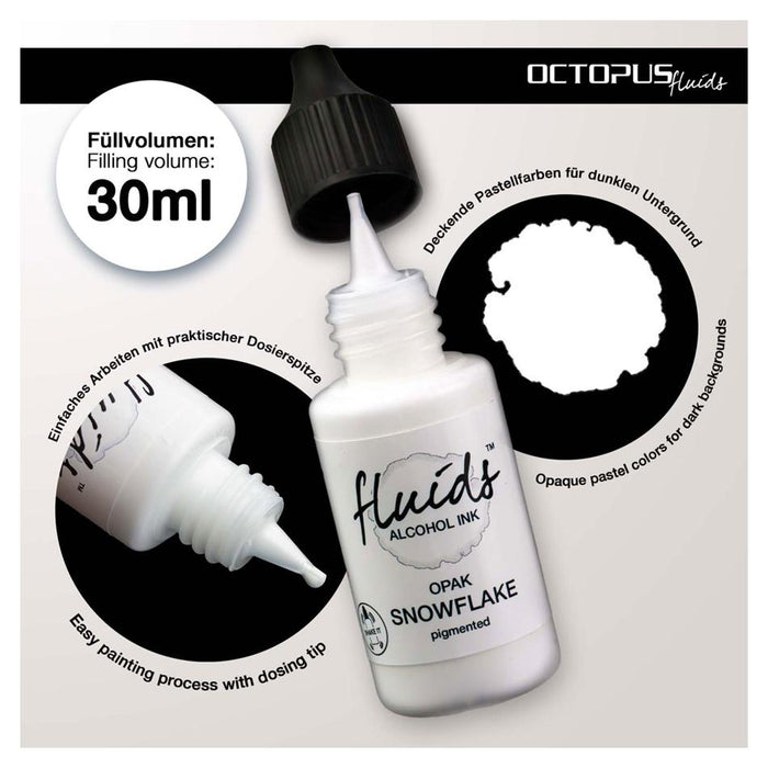 Octopus Alcohol Ink Opak Snowflake White 30ml OCTOAIWH010_2