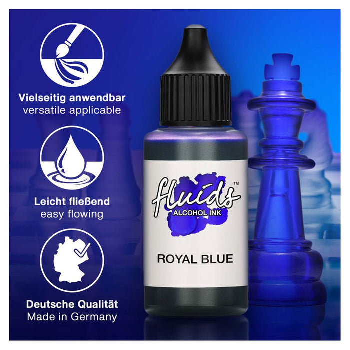 Octopus Alcohol Ink Royal Blue 30ml - Fast-Drying Fluid Paint_3