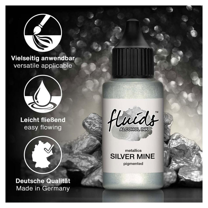 Octopus Alcohol Ink Silver Mine Metallic 30ml OCTOAIME050_3